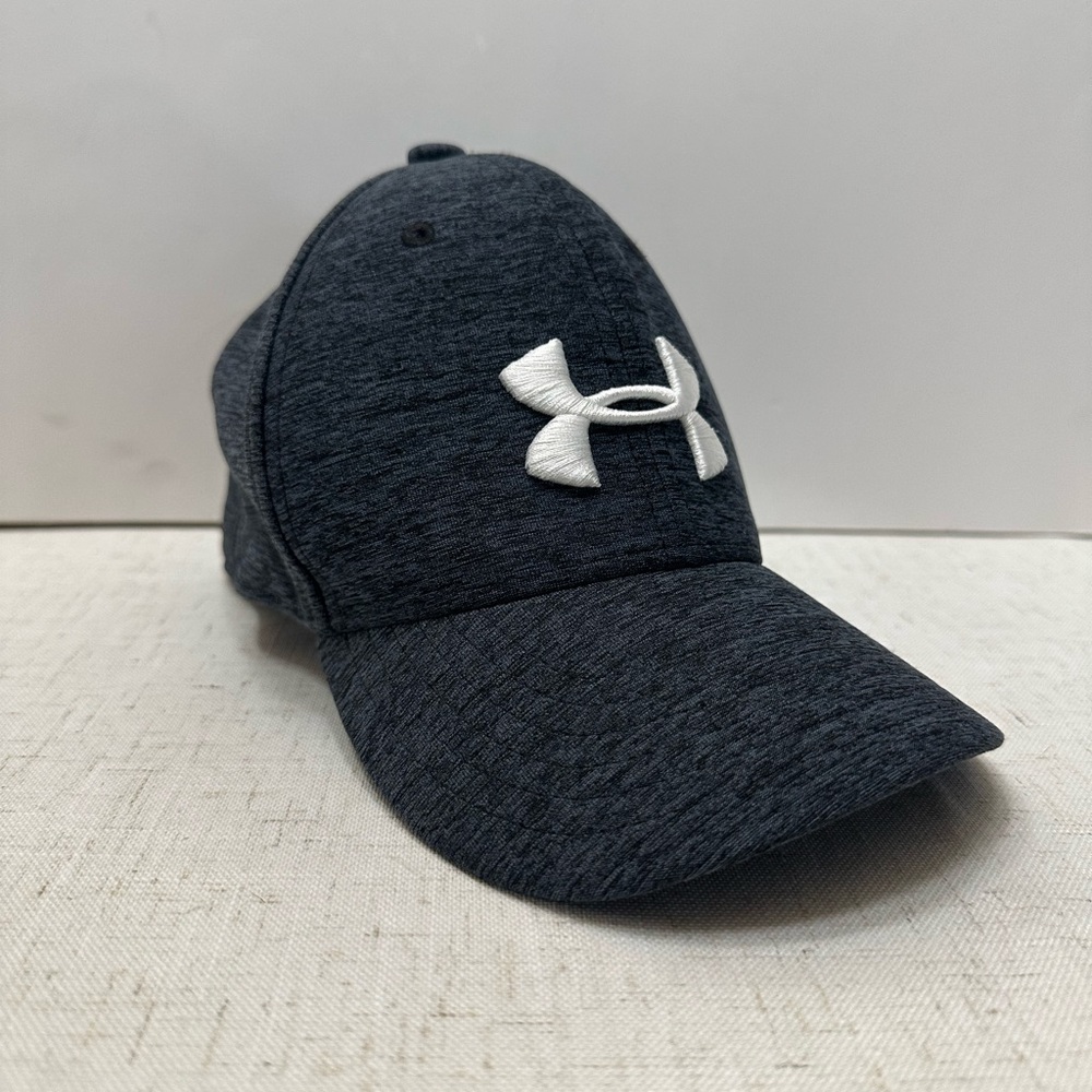 💜Under Armour Kids Dark Heather Gray Cap with White Logo - Picture 2 of 8